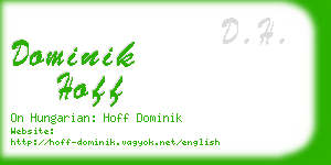 dominik hoff business card